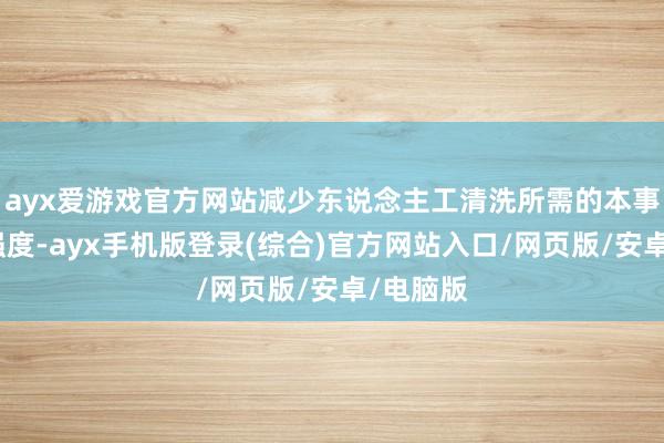 ayx爱游戏官方网站减少东说念主工清洗所需的本事和事业强度-ayx手机版登录(综合)官方网站入口/网页版/安卓/电脑版