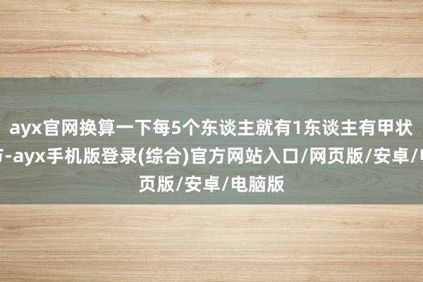 ayx官网换算一下每5个东谈主就有1东谈主有甲状腺结节-ayx手机版登录(综合)官方网站入口/网页版/安卓/电脑版