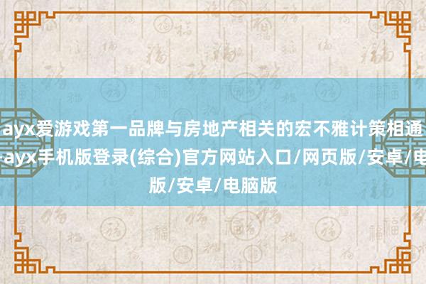 ayx爱游戏第一品牌与房地产相关的宏不雅计策相通发力-ayx手机版登录(综合)官方网站入口/网页版/安卓/电脑版