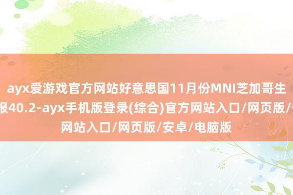 ayx爱游戏官方网站好意思国11月份MNI芝加哥生意景气指数报40.2-ayx手机版登录(综合)官方网站入口/网页版/安卓/电脑版