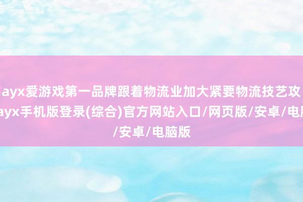 ayx爱游戏第一品牌跟着物流业加大紧要物流技艺攻关-ayx手机版登录(综合)官方网站入口/网页版/安卓/电脑版