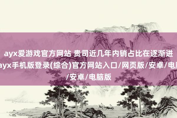 ayx爱游戏官方网站 贵司近几年内销占比在逐渐进步-ayx手机版登录(综合)官方网站入口/网页版/安卓/电脑版