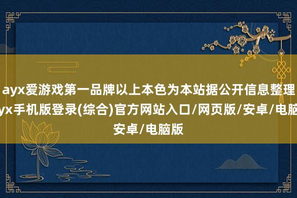 ayx爱游戏第一品牌以上本色为本站据公开信息整理-ayx手机版登录(综合)官方网站入口/网页版/安卓/电脑版