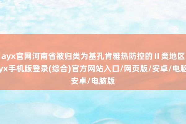 ayx官网河南省被归类为基孔肯雅热防控的Ⅱ类地区-ayx手机版登录(综合)官方网站入口/网页版/安卓/电脑版